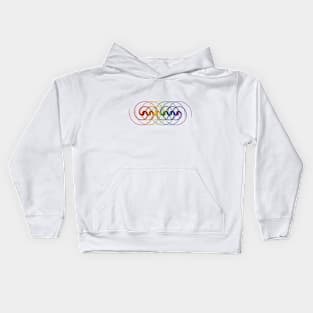 Rainbow Harmony (transparent) Kids Hoodie